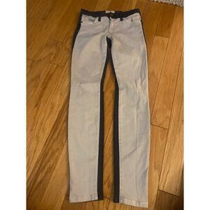 Current/Elliott Women's Two-Tone white/black low rise Skinny Jeans Size 27